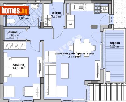 Двустаен, 88m² - Апартамент за продажба - 111281376