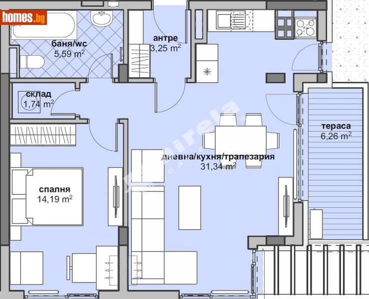 Двустаен, 88m² - София, София - град - Апартамент за продажба - МИРЕЛА - 111281376