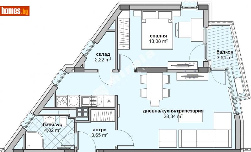 Двустаен, 82m² - София, София - град - Апартамент за продажба - МИРЕЛА - 111281378