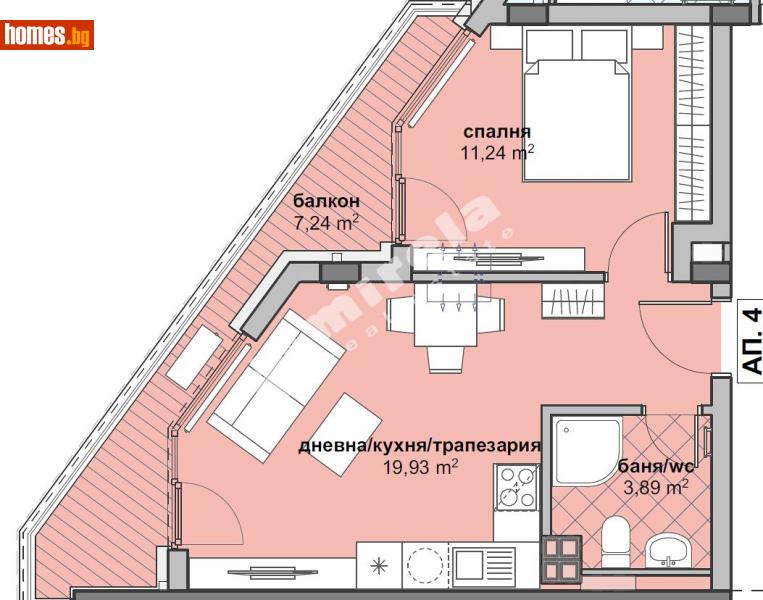 Двустаен, 60m² - София, София - град - Апартамент за продажба - МИРЕЛА - 111281379