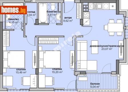 Тристаен, 109m² - Апартамент за продажба - 111281382