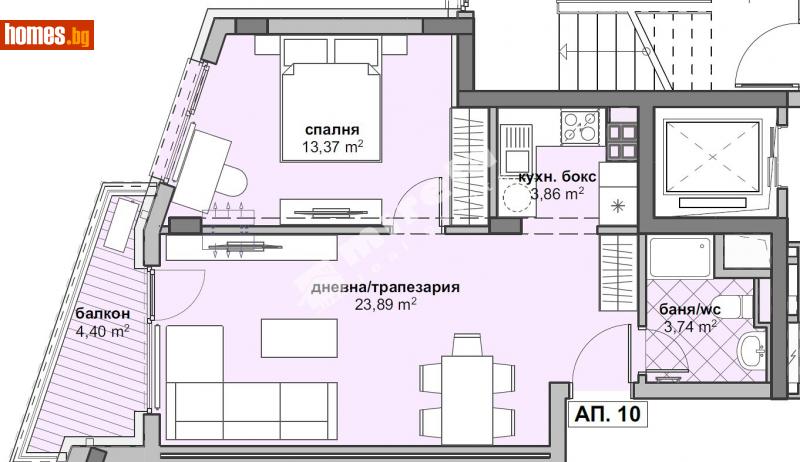 Двустаен, 68m² - София, София - град - Апартамент за продажба - МИРЕЛА - 111281386