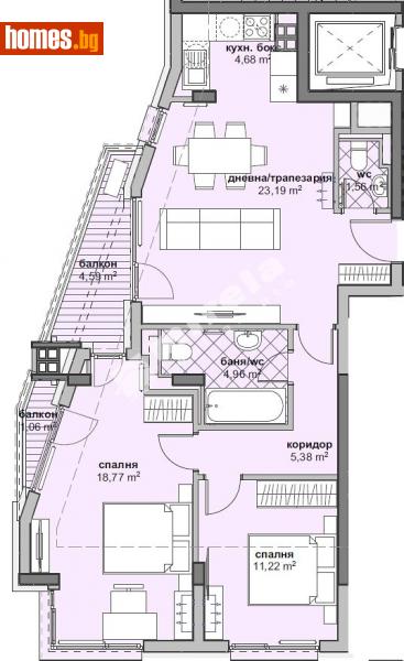 Тристаен, 108m² - София, София - град - Апартамент за продажба - МИРЕЛА - 111281395