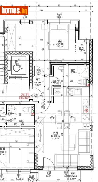 Двустаен, 75m² - Жк. Дианабад, София - Апартамент за продажба - МОНАРХ БГ ЕООД - 111300823