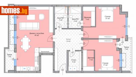Тристаен, 176m² - Апартамент за продажба - 111314054
