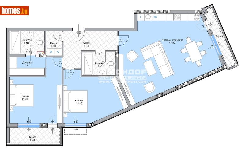 Тристаен, 153m² - Кв. Остромила, Пловдив - Апартамент за продажба - КОНДОР НЕДВИЖИМИ ИМОТИ - 111367566