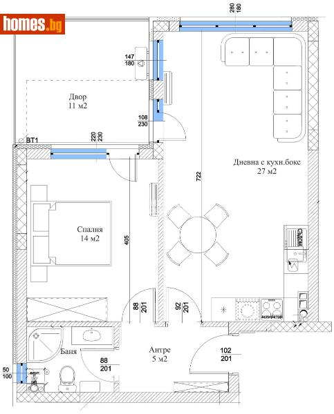 Двустаен, 74m² - Кв. Остромила, Пловдив - Апартамент за продажба - КОНДОР НЕДВИЖИМИ ИМОТИ - 111398480