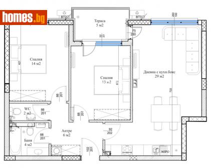 Тристаен, 95m² - Апартамент за продажба - 111398529
