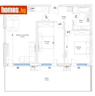 Тристаен, 131m² - Апартамент за продажба - 111399031