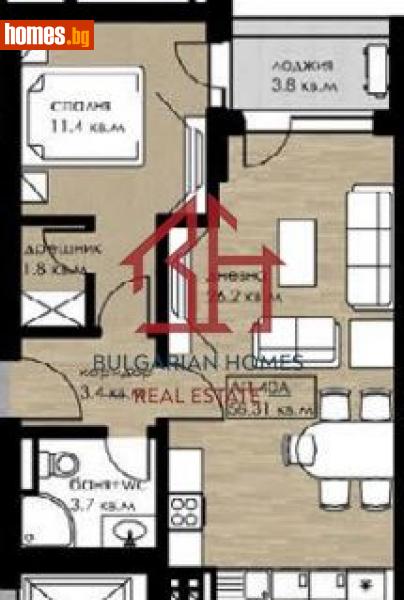 Тристаен, 122m² - Жк. Дружба 2, София - Апартамент за продажба - Bulgarian Homes - 111441724