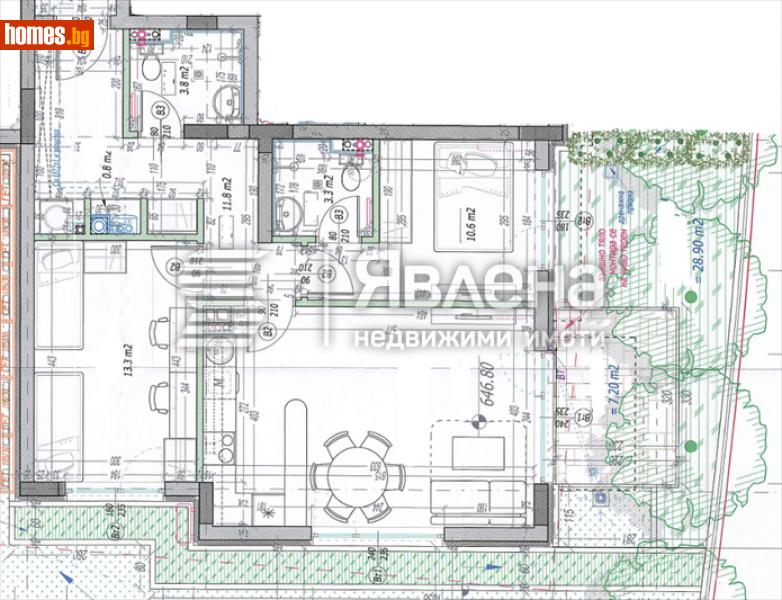 Тристаен, 96m² - Кв. Малинова Долина, София - Апартамент за продажба - ЯВЛЕНА - 111446244