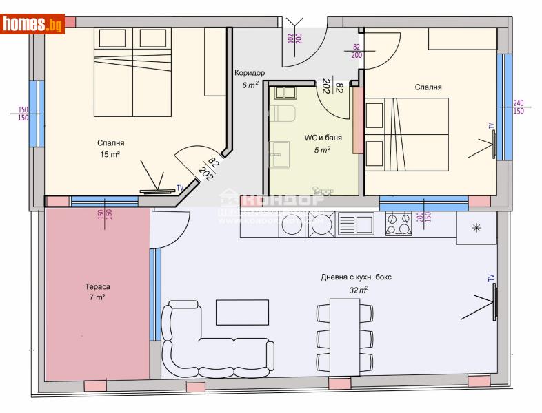 Тристаен, 106m² - Жк. Христо Ботев, Пловдив - Апартамент за продажба - КОНДОР НЕДВИЖИМИ ИМОТИ - 111447142