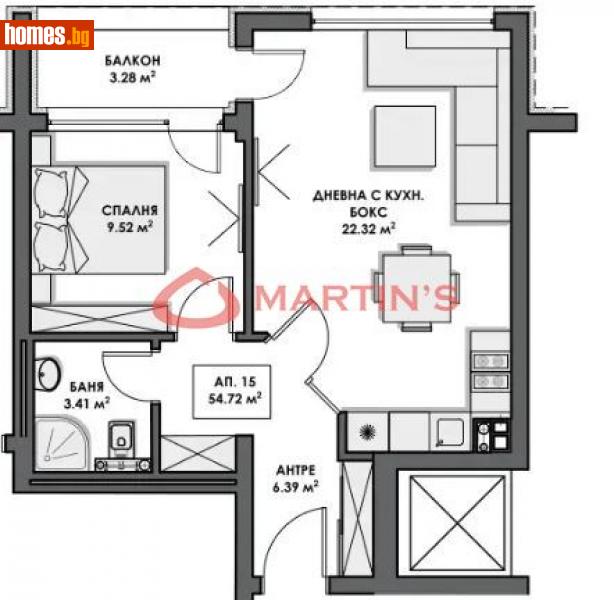 Двустаен, 66m² - Кв. Княжево, София - Апартамент за продажба - МАРТИНС Риелторс - 111464861