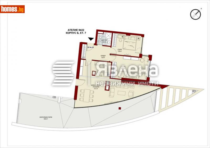 Тристаен, 181m² - Жк. Сердика, София - Апартамент за продажба - ЯВЛЕНА - 111509588