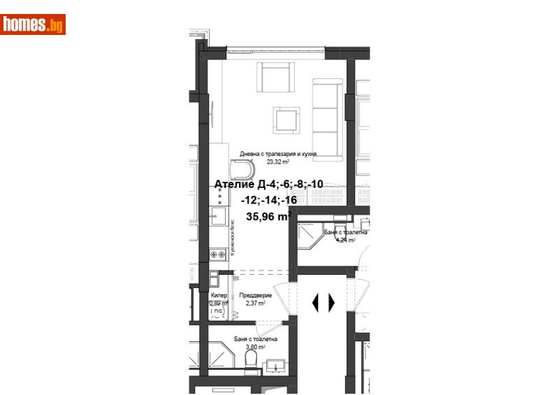 Едностаен, 42m² - Жк. Гагарин, Пловдив - Апартамент за продажба - Deluxe Homes - 111540250