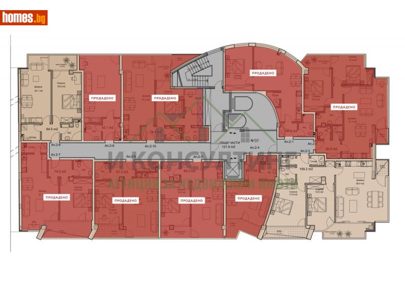 Тристаен, 130m² - Кв. Манастирски Ливади, София - Апартамент за продажба - I Consulting - 111544877