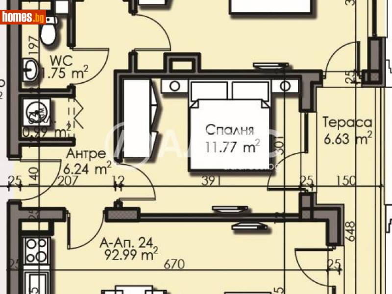 Тристаен, 92m² - Жк. Изгрев, Бургас - Апартамент за продажба - АДРЕС НЕДВИЖИМИ ИМОТИ - 111587787