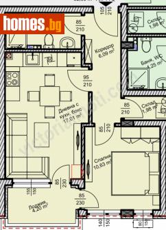 Двустаен, 61m² - Апартамент за продажба - 111589848