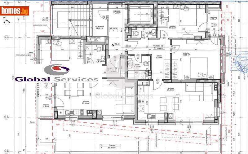 Двустаен, 107m² - Кв. Кръстова Вада, София - Апартамент за продажба - Глобъл Сървисиз ООД - 111594616