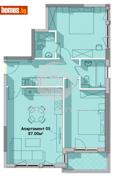 Тристаен, 101m² - Жк. Полигона, София - Апартамент за продажба - Глобъл Сървисиз ООД - 111594727