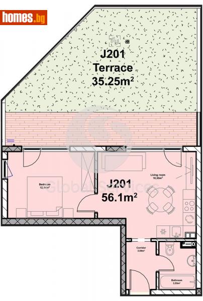 Двустаен, 66m² - Жк. Полигона, София - Апартамент за продажба - Глобъл Сървисиз ООД - 111594729