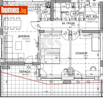 Тристаен, 116m² - Апартамент за продажба - 111595043