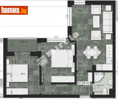 Тристаен, 85m² - Апартамент за продажба - 111635367