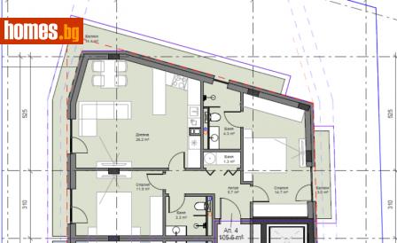 Тристаен, 122m² - Апартамент за продажба - 111636333