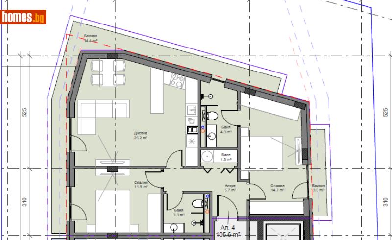 Тристаен, 122m² - Жк. Овча Купел, София - Апартамент за продажба - Титан Пропъртис - 111636333