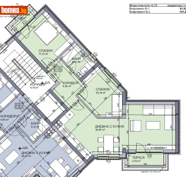 Тристаен, 101m² - Жк. Овча Купел 2, София - Апартамент за продажба - К - КОНСУЛТ  - 111636957