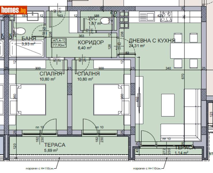 Тристаен, 94m² - Жк. Овча Купел 2, София - Апартамент за продажба - К - КОНСУЛТ  - 111651756