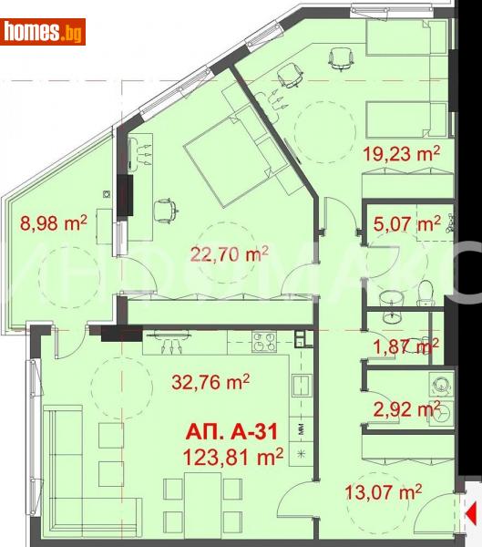 Тристаен, 145m² - Жк. Славейков, Бургас - Апартамент за продажба - Инфомакс ЕООД - 111694373