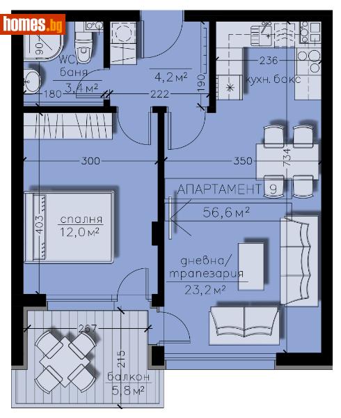 Двустаен, 65m² - Кв. Бояна, София - Апартамент за продажба - Титан Пропъртис - 111713452