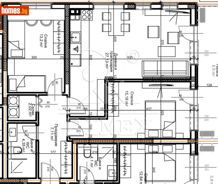 Тристаен, 106m² - Кв. Остромила, Пловдив - Апартамент за продажба - Римекс Имоти - 111715743