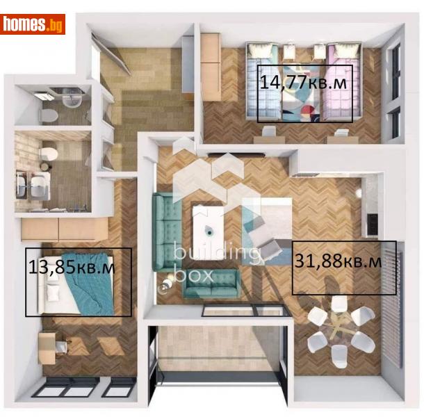 Тристаен, 105m² - Кв. Малинова Долина, София - Апартамент за продажба - Билдинг Бокс - 111722640