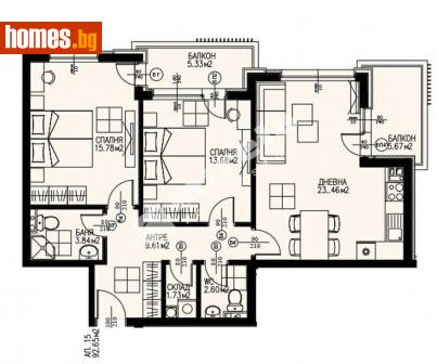 Тристаен, 112m² - Апартамент за продажба - 111743030