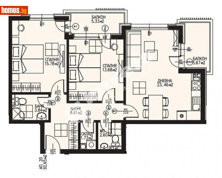 Тристаен, 112m² -  Драгалевци, София - Апартамент за продажба - МИРЕЛА - 111743035