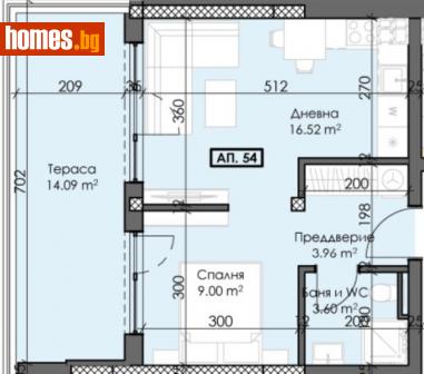 Двустаен, 51m² - Апартамент за продажба - 111761084