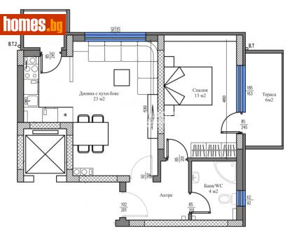 Двустаен, 76m² - Апартамент за продажба - 111823678