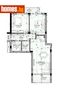 Тристаен, 108m² - Апартамент за продажба - 111854823