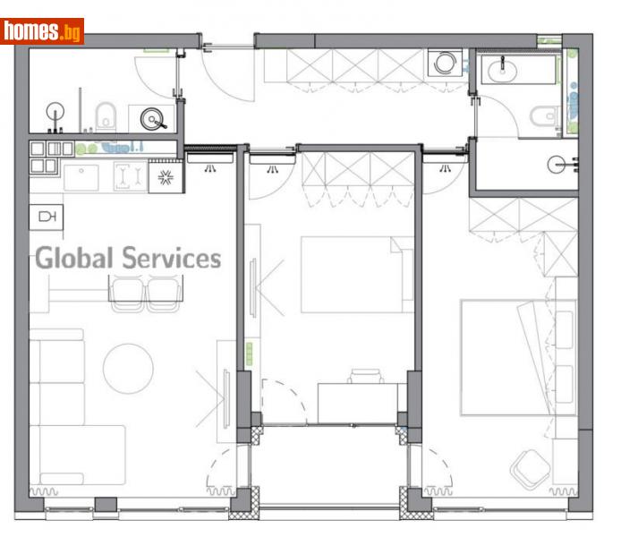 Тристаен, 95m² - Жк. Банишора, София - Апартамент за продажба - Глобъл Сървисиз ООД - 111921192