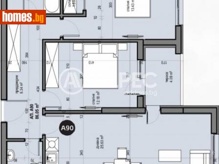 Тристаен, 101m² - Апартамент за продажба - 111933629