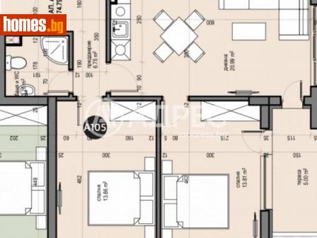 Тристаен, 87m² - Апартамент за продажба - 111933707