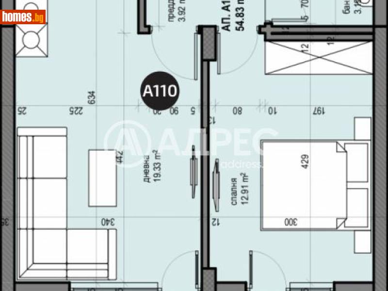 Двустаен, 63m² - Жк. Люлин 5, София - Апартамент за продажба - АДРЕС НЕДВИЖИМИ ИМОТИ - 111933737