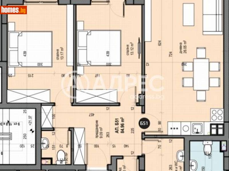 Тристаен, 99m² - Жк. Люлин 5, София - Апартамент за продажба - АДРЕС НЕДВИЖИМИ ИМОТИ - 111933772