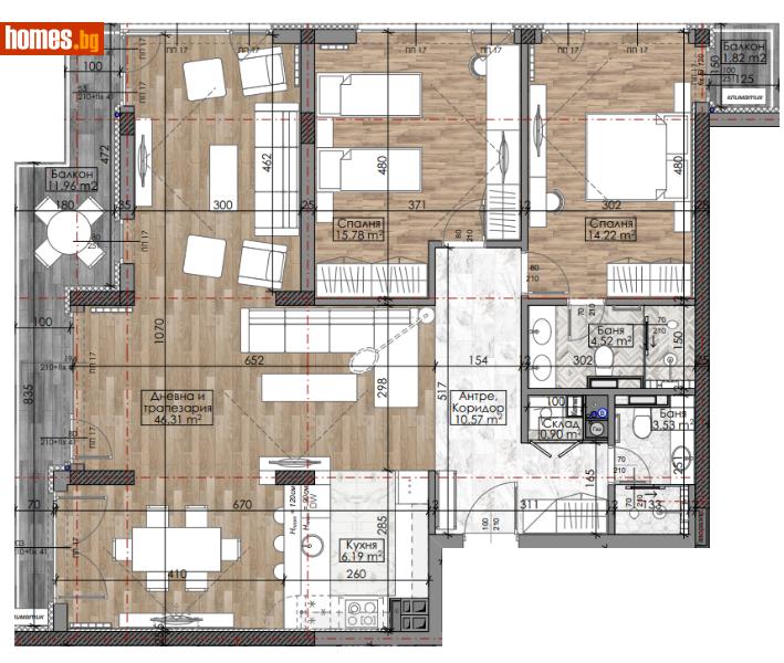 Тристаен, 146m² - Кв. Манастирски Ливади, София - Апартамент за продажба - Титан Пропъртис - 111950551
