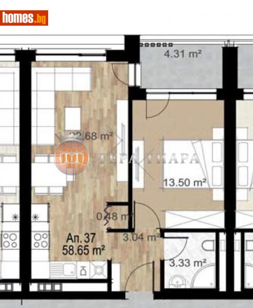 Двустаен, 70m² - Жк. Сердика, София - Апартамент за продажба - Тера Тиара - 111992094