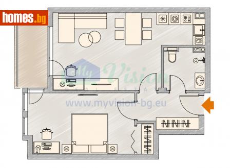 Двустаен, 83m² - Апартамент за продажба - 112028081