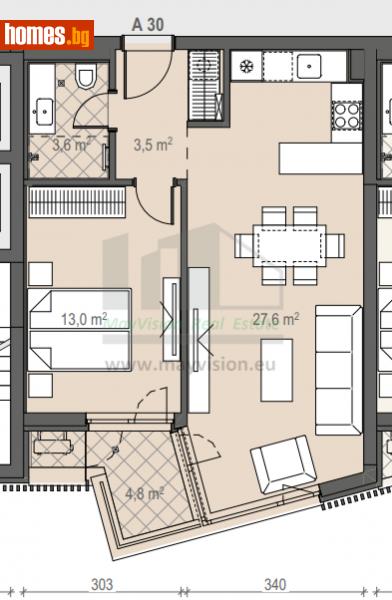 Двустаен, 61m² - Жк. Бъкстон, София - Апартамент за продажба - MayVision Real Estates - 112028149