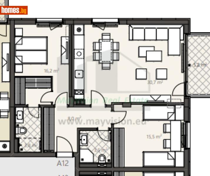 Тристаен, 96m² - Кв. Малинова Долина, София - Апартамент за продажба - Myvision Real Estate - 112028157